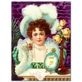 Aesthetic vintage woman, Drink Advertising, 1890