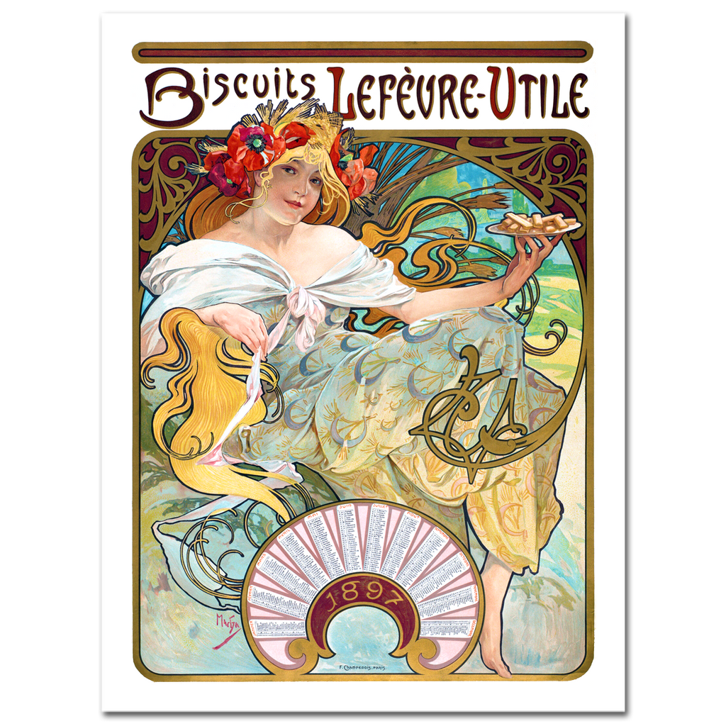 Alphonse Mucha, Biscuits Lefèvre, 1897