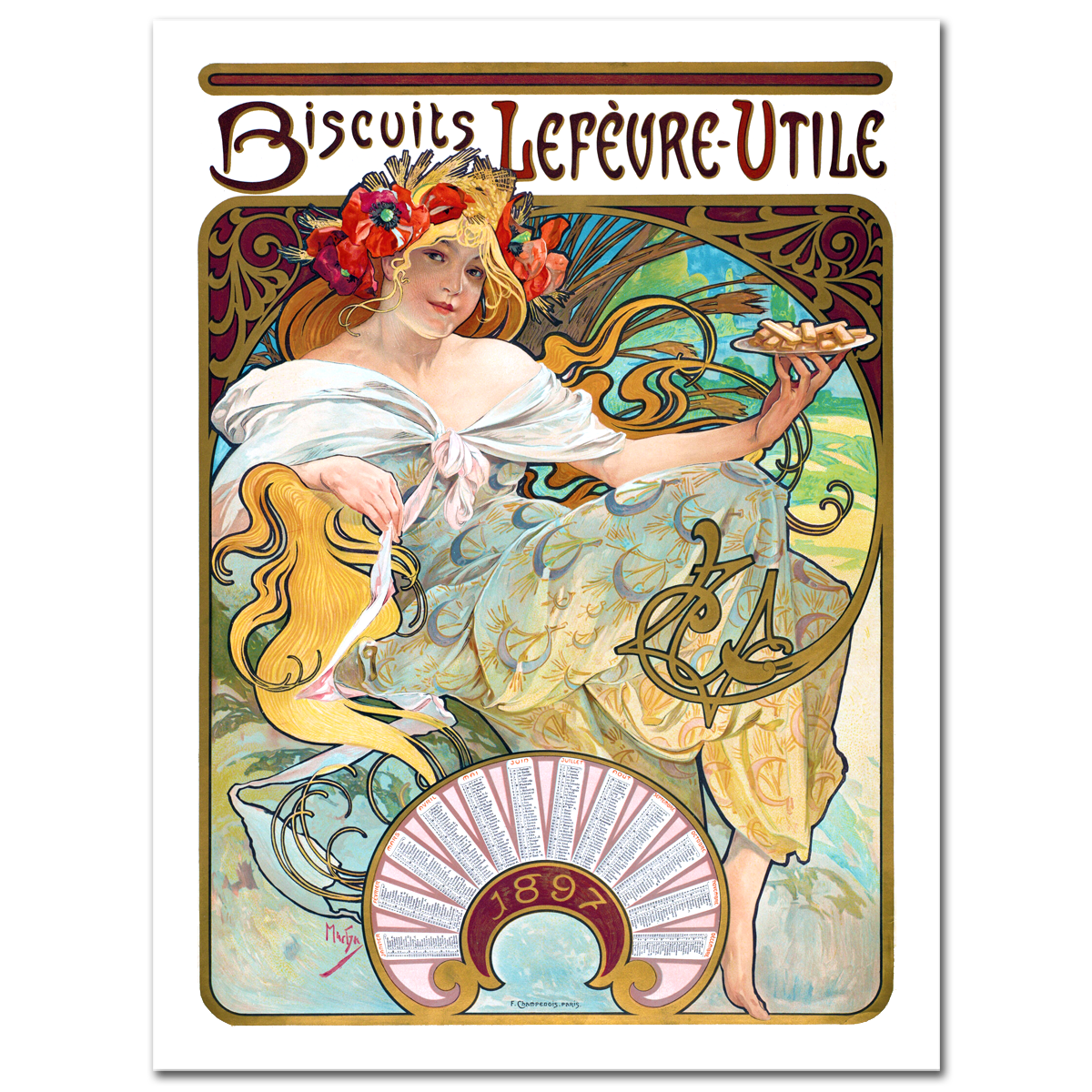 Alphonse Mucha, Biscuits Lefèvre, 1897