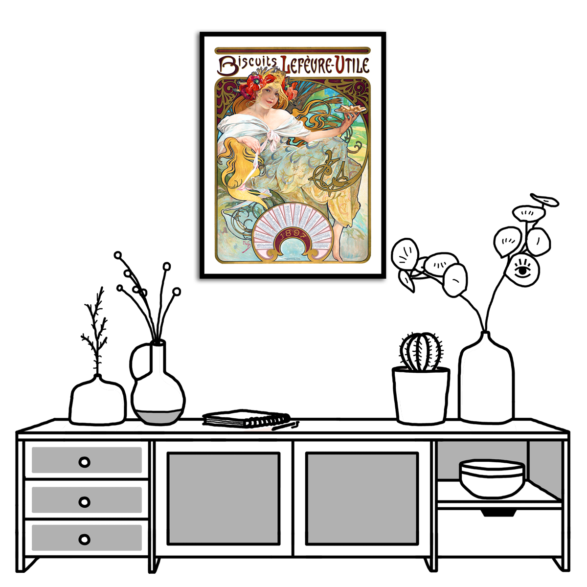 Alphonse Mucha, Biscuits Lefèvre, 1897