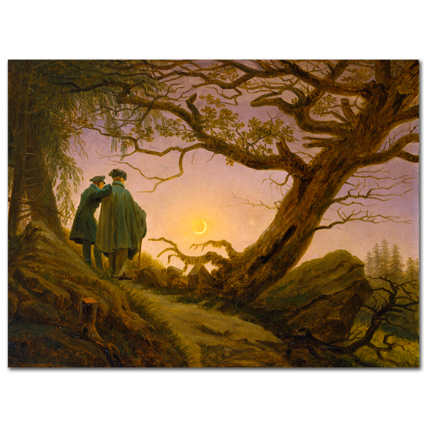 Caspar David Friedrich, Two men contemplating the Moon, 1825-30