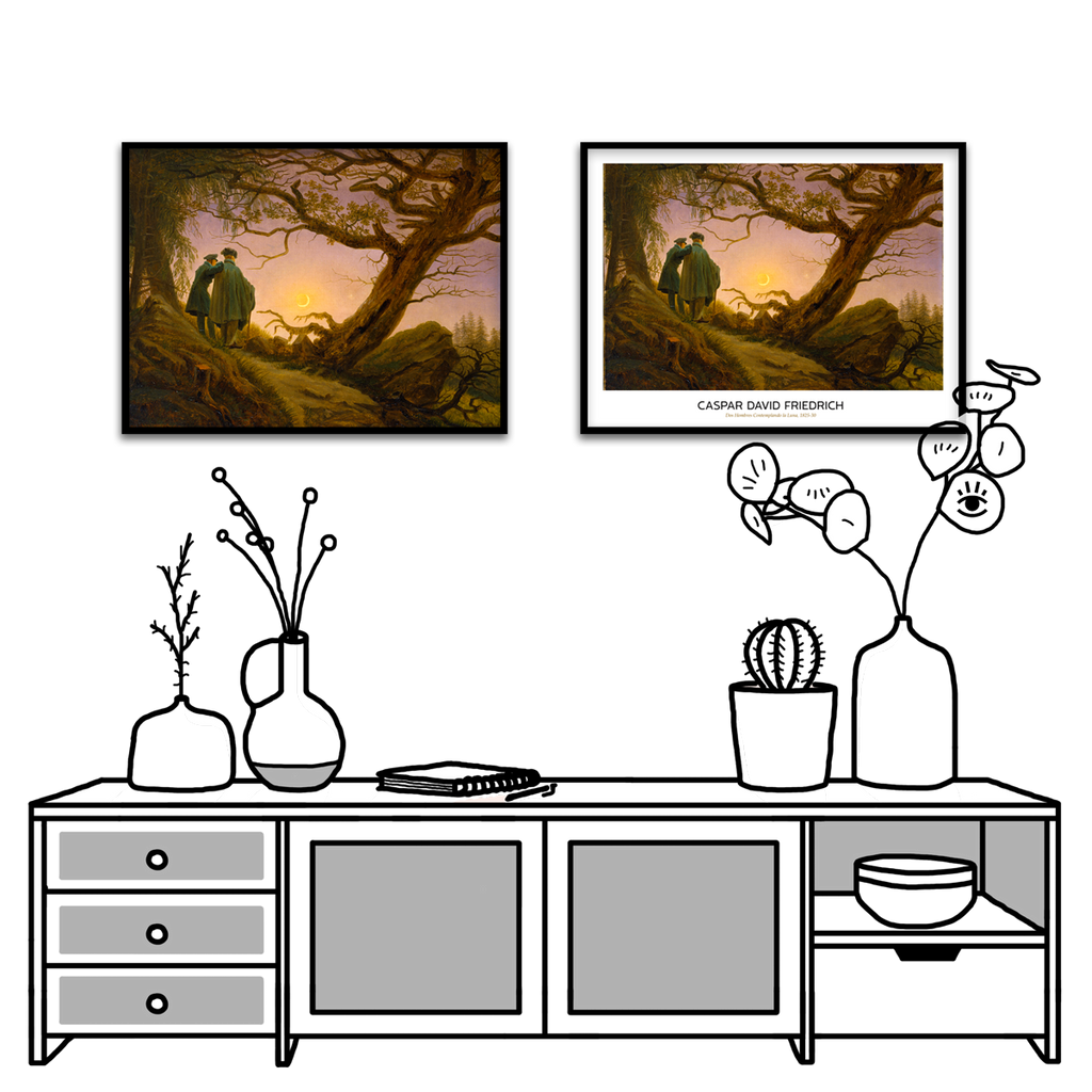 Caspar David Friedrich, Two men contemplating the Moon, 1825-30