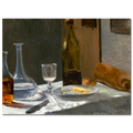 Claude Monet, Bottle, Carafe, bread and Wine, 1862