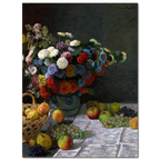 Claude Monet, Still Life with Flowers and Fruit, 1869