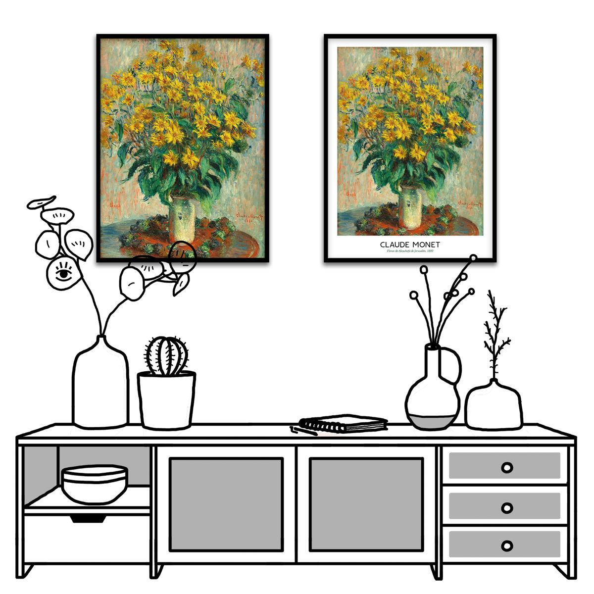 Claude Monet, Jerusalem artichoke flowers, 1880