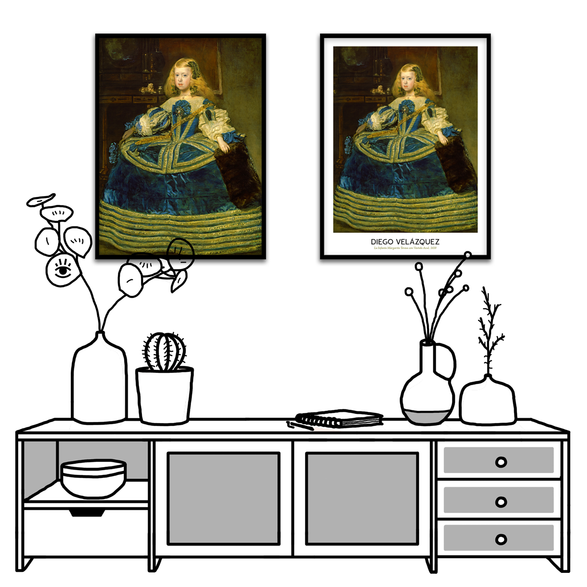 Diego de Velázquez, Infanta Margarita Teresa in a Blue Dress, 1659
