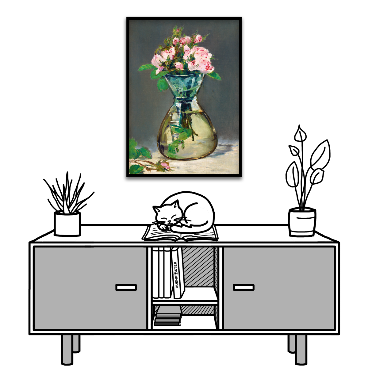 Edouard Manet, Moss Roses in a Vase, 1882
