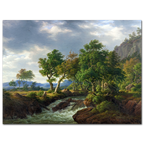 F.C. Kiærskou, Rocky Landscape, Djupadal in Bleking, 1855