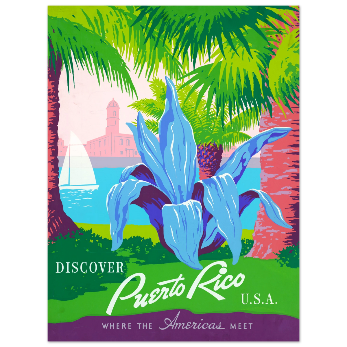 Poster de Frank S. Nicholson, Discover Puerto Rico, 1936-40, Buenpóster