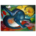 Franz Marc, Two cats, blue and yellow, 1912