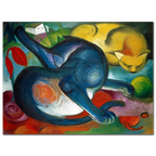 Franz Marc, Two cats, blue and yellow, 1912