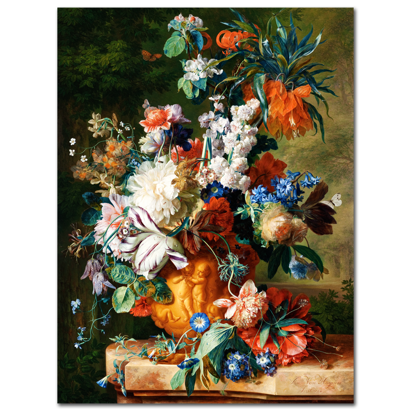 Jan van Huysum, Bouquet of Flowers in an Urn, 1724