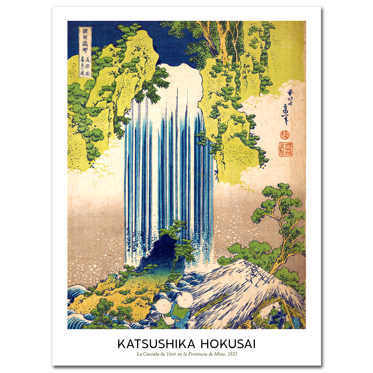 Katsushika Hokusai, Yōrō Waterfall in Mino Province, 1832