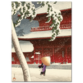 K. Hasui & W. Shōzaburō, Het Zojo heiligdom in Shiba, 1925