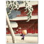 K. Hasui & W. Shōzaburō, Het Zojo heiligdom in Shiba, 1925