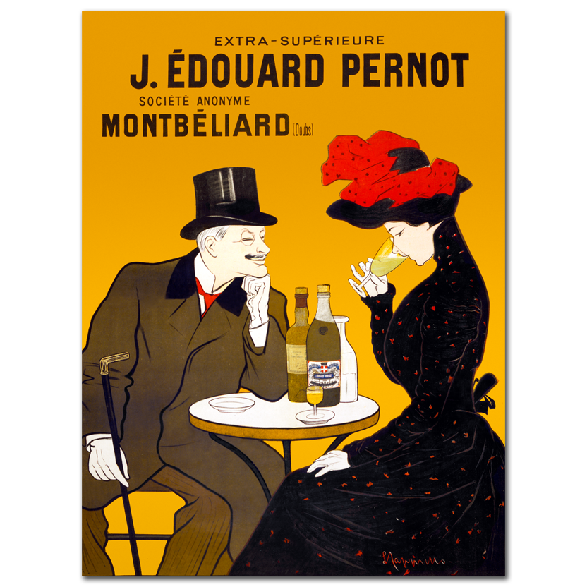 Leonetto Cappiello, Man and woman at a cafe, 1900