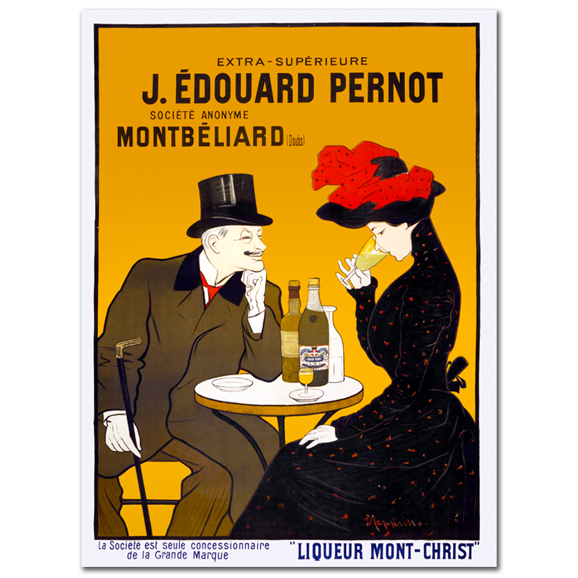 Leonetto Cappiello, Man and woman at a cafe, 1900