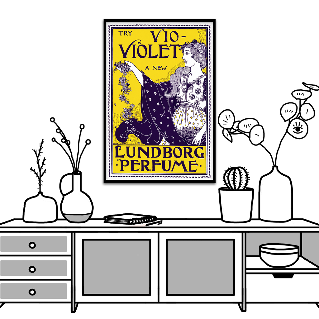 Louis Rhead, Try vio-violet, a new Lundborg perfume, 1890s