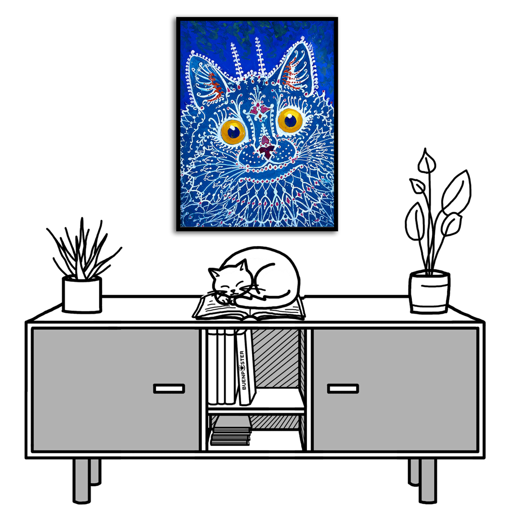 Louis Wain, A Cat in Gothic Style, 1925-39