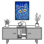 Louis Wain, A Cat in Gothic Style, 1925-39