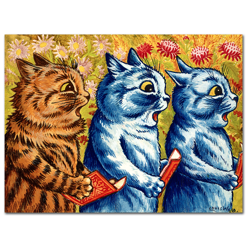 Louis Wain, Three Cats Singing, 1925-39