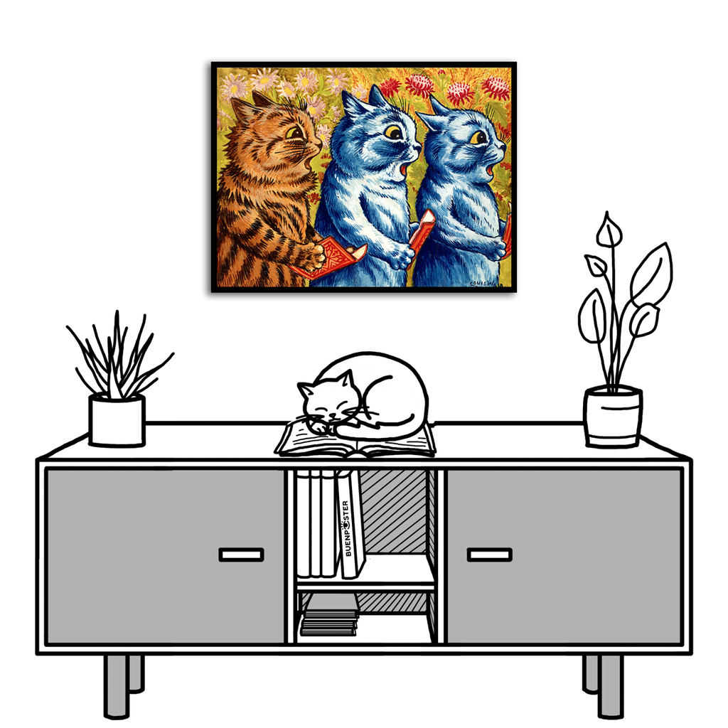 Louis Wain, Three Cats Singing, 1925-39