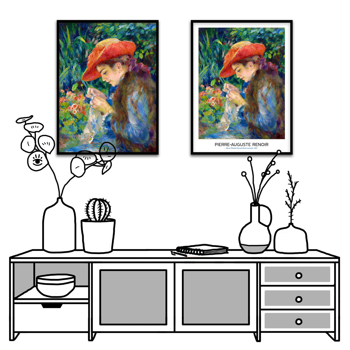 Pierre-Auguste Renoir, Marie-Thérèse Durand-Ruel Sewing, 1882