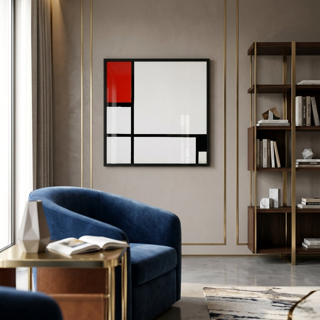 Piet Mondrian, Composition No I, With Red and Black, 1929