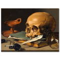 Pieter Claesz, Skull and a Writing Quill, 1628