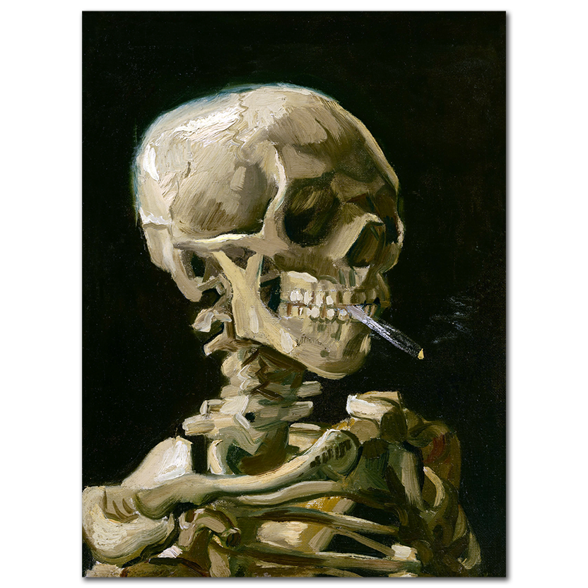 Vincent Van Gogh, Skeleton with burning cigarette, 1890