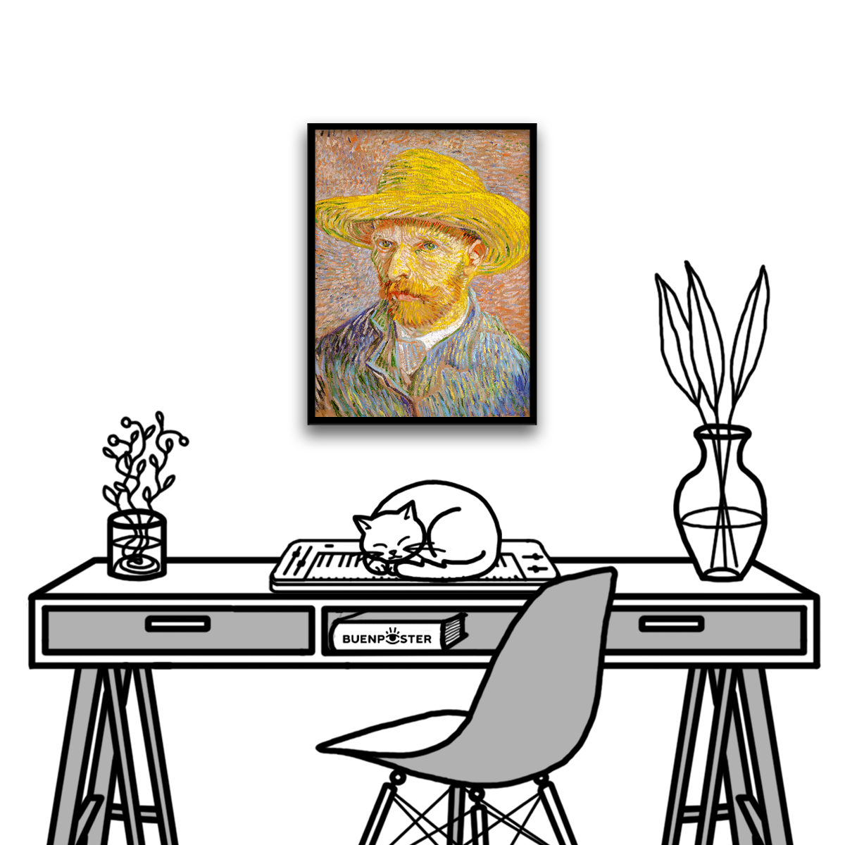 Vincent Van Gogh, Self Portrait with a Straw Hat, 1887