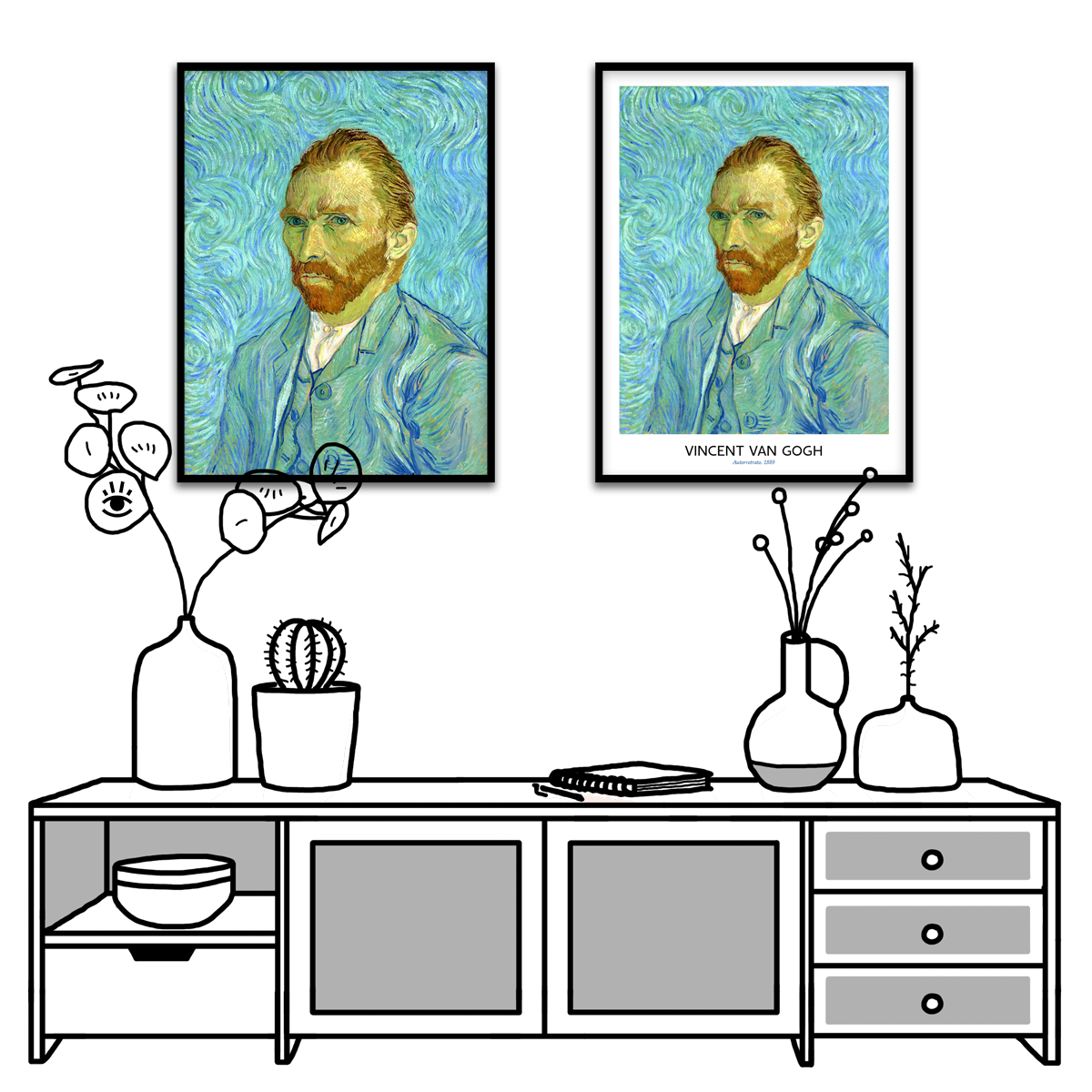 Vincent Van Gogh, Blue self portrait, 1889