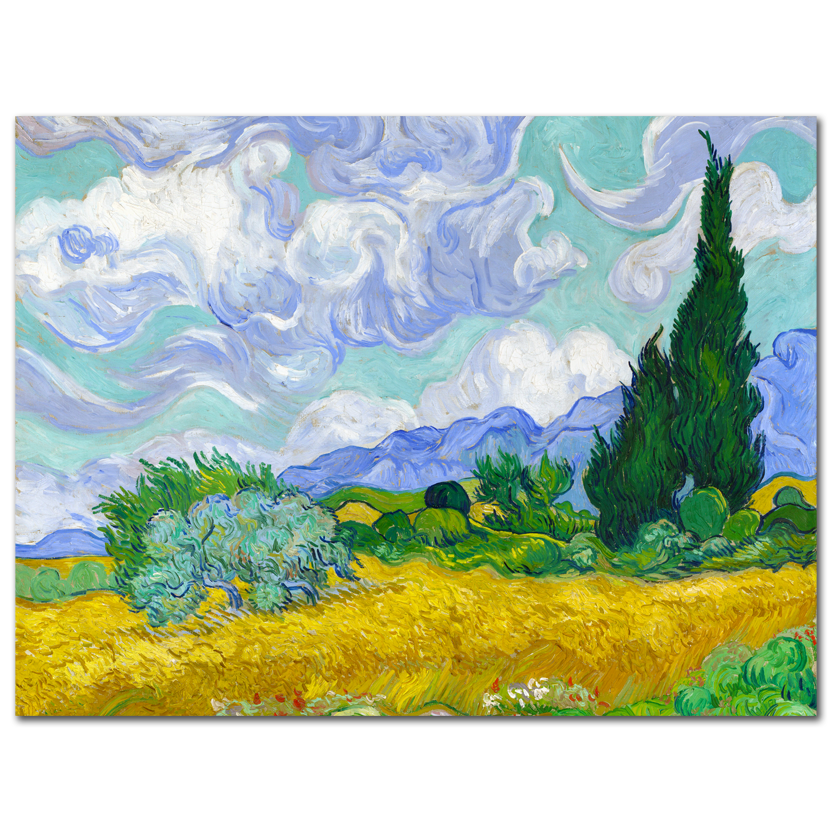 Vincent Van Gogh, Wheat Field with Cypresses, 1889