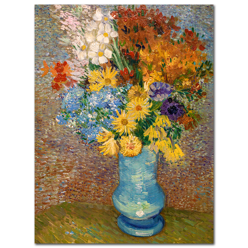Vincent Van Gogh, Vase with daisies and anemones, 1887