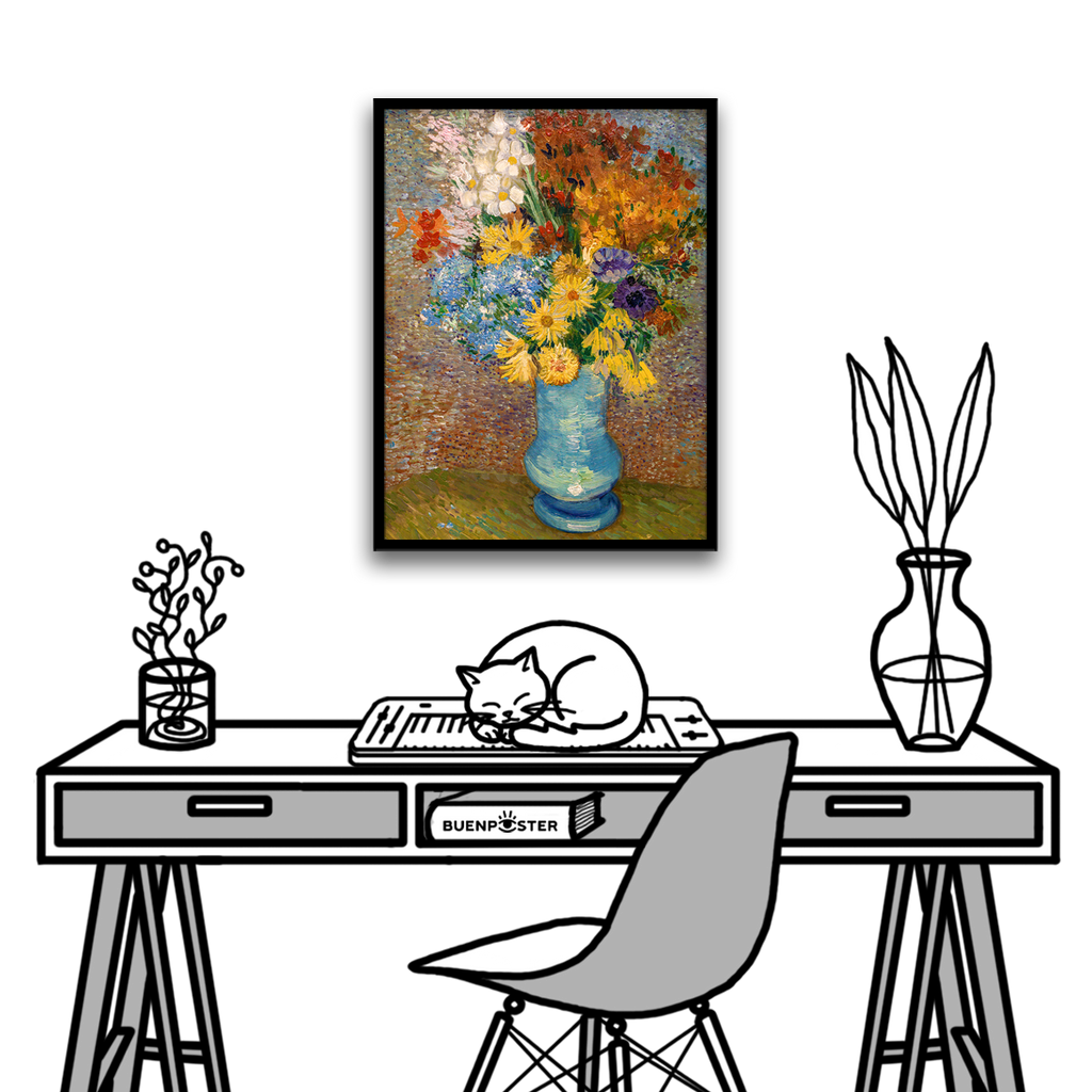 Vincent Van Gogh, Vase with daisies and anemones, 1887