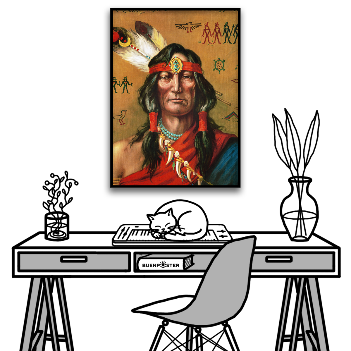 Indian chief portrait, 1906
